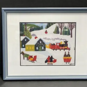 Maud Lewis Decorative Art - Christmas Mail Train