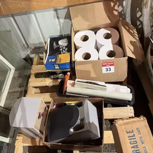 Pallet With Toilet Paper And More