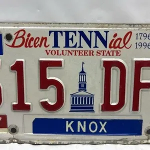 Knox Tennessee USA LICENSE PLATE