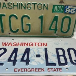 Lot of 2 Washington License Plate