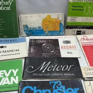 Vintage Car Manual Lot Mercury Plymouth Fury etc