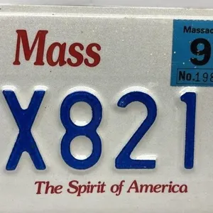 Massachusetts Motorcycle License Plate
