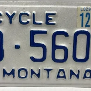 Montana Motorcycle License Plate
