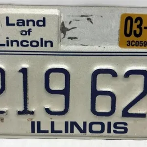 Illinois Motorcycle License Plate