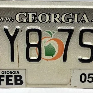 Georgia Motorcycle License Plate
