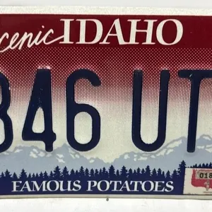 Idaho Motorcycle License Plate
