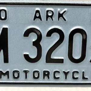 Arkansas Motorcycle License Plate