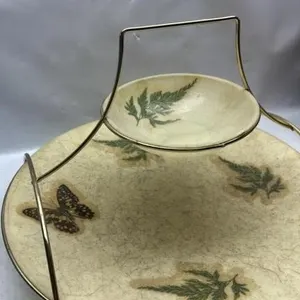 Vintage Fiberglass Chip & Dip Serving Set MCM