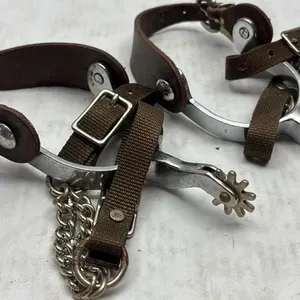 Vintage Leather Spurs pair