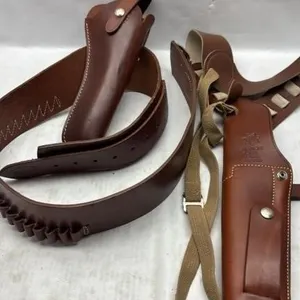 Vintage Leather Holster & ammo belt lot