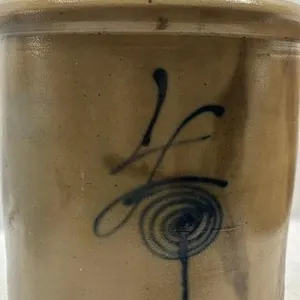 Antique Salt Glaze Crock Bee Sting 4 Gallon