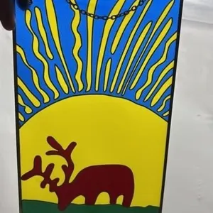 Vintage Art Glass Window Hanging