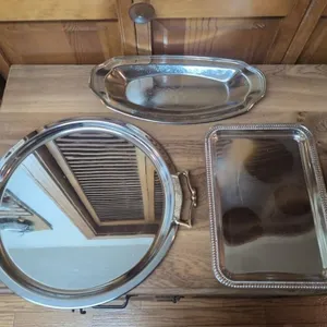 3 metal trays