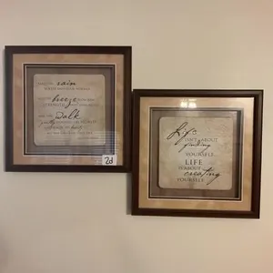 12x12 framed saying