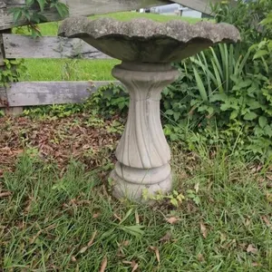 Concrete birdbath