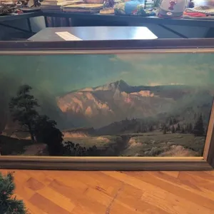 Vintage large mountain range picture 53x29