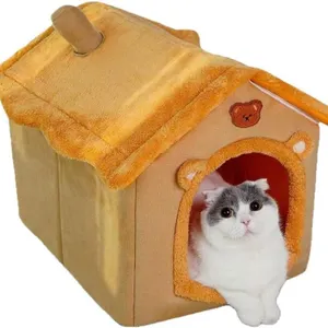 New $48 Indoor Cat Bed: Warm Foldable Cat Cave