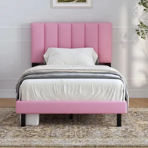 NEW $145 (Twin) Bed Frame w/ Upholstered Headboard