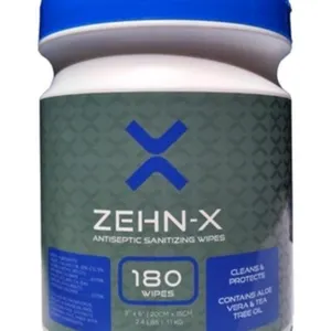 (1) NEW ZEHN-X Antiseptic Sanitizing Wipes 180 ct