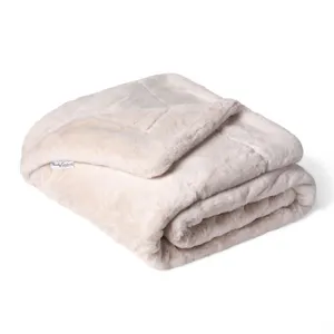 Minky Couture Monster Throw Blanket Macadamia Nut