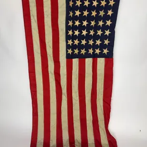 Antique 48-Star U.S. American Flag – Sewn Stars & Stripes
