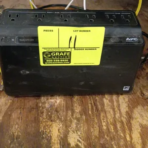 APC Back-UPS 450 uninterruptible power supply battery backup. Features 6 total outlets, including 4 battery backup with surge protection outlets and 2