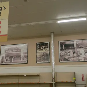 Piggly Wiggly store decor package lot. Includes dimensional department wall lettering for Soft Drinks, Frozen Foods, Fresh Milk & Dairy, Butcher Shop,