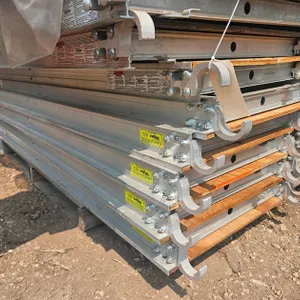6 Aluminum Frame/Wood Deck Scaffolding Planks, 81"x24"