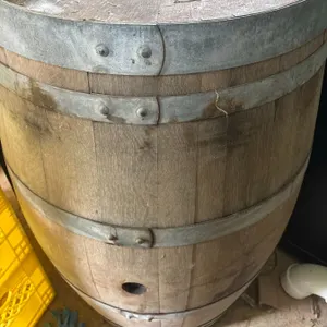 Wooden Barrel with Metal Bands
