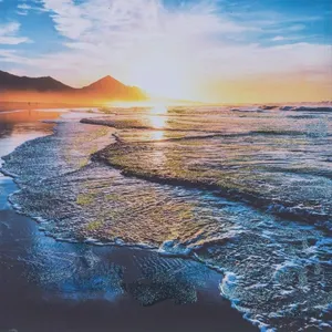 COASTAL SUNSET GLITTER-ENHANCED GICL�E ON CANVAS