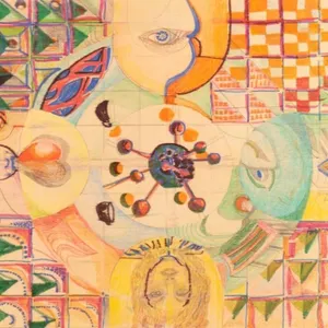 THOMAS W. PURCELL MODERNIST MANDALA COMPOSITION