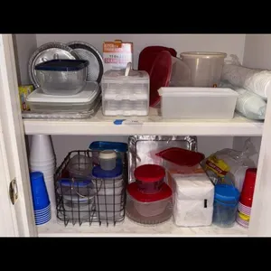Assorted Storage Containers, Cups, Bags, etc.