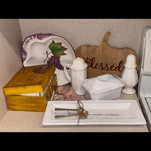 Serving Dishes, Shakers, Recipe Box, Pumpkin