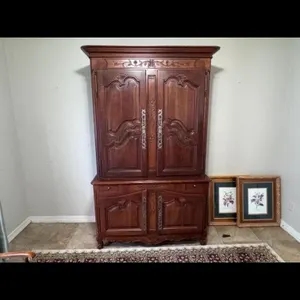 French Country Armoire China Cabinet