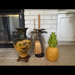 Ceramic Vase, Pineapple, Candle Holder