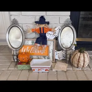 Fall Home D�cor, Metal Sconces, Welcome Sing