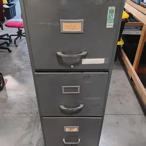Steel
 Filing cabinet. ( has