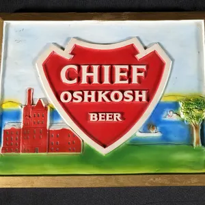 PLASTER SIGN CHIEF OSHKOSH BER WISCONSIN