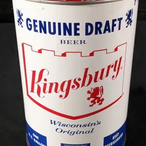 1 GAL DRAFT BEER CAN KINGSBURY WISCONSIN'S ORIGINAL