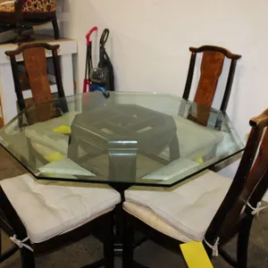 Asian Burl Dining Set