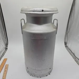 Antique steel cream can