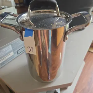 Vintage stainless steel asparagus/ vegetable steaming pot