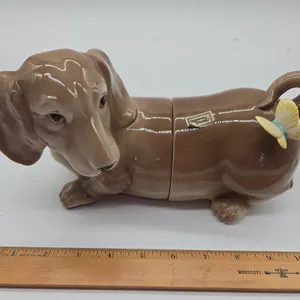 Vintage fitz and floyd ceramic dash hound bookends