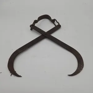 Antique set of metal ice tongs