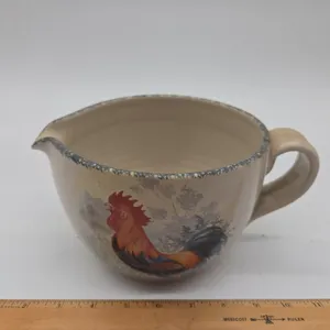 Vintage casey pottery batter bowl with handle