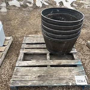 5 - HD PLASTIC BARREL PLANTERS
