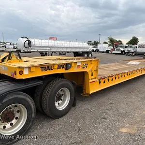 2007 Trail King TK70HT-502 drop deck hydraulic tail equipment trailer