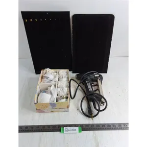Sears Electric Staple Tacker - Untested, Japanese Ceramic Saki Set, Jewelry Display Boards