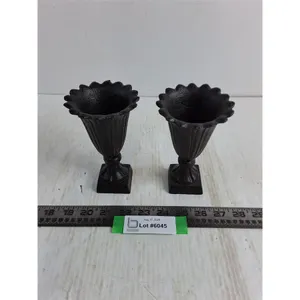 Pair of Cast Iron Candle Holders