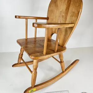 Small Wooden Rocking Chair (Measures: 26"H x 14-1/2"W x 23"D)